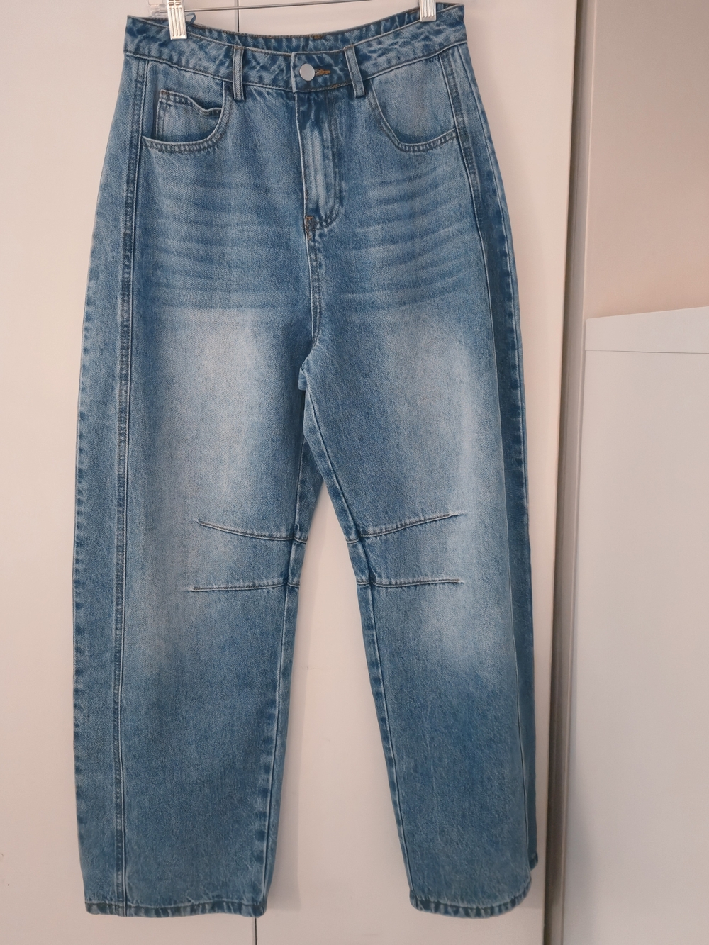Jacqui E Washed Light Blue Boyfriend Jeans